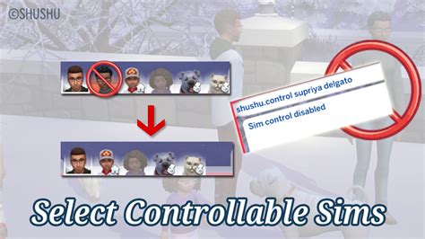 control any sims mod|select controllable sims by shushu's.